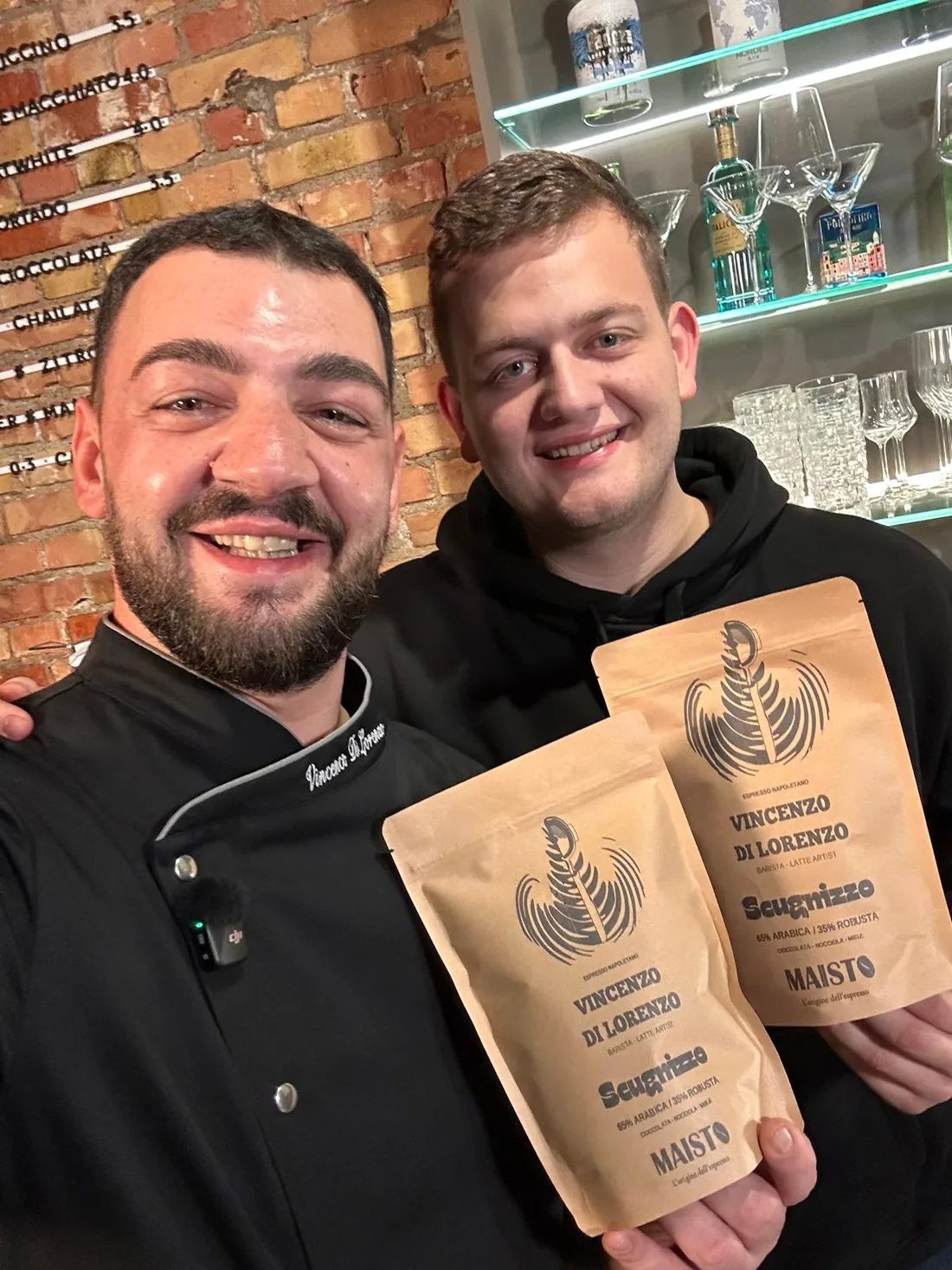 Vincenzo di Lorenzo und Nicola Maisto mit dem gemeinsamen Kaffee Sanguinea